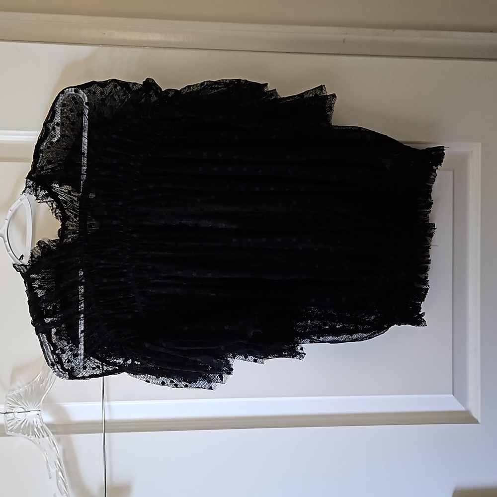 NWOT LUCEA FREE PEOPLE BLACK LACE BLOUSE